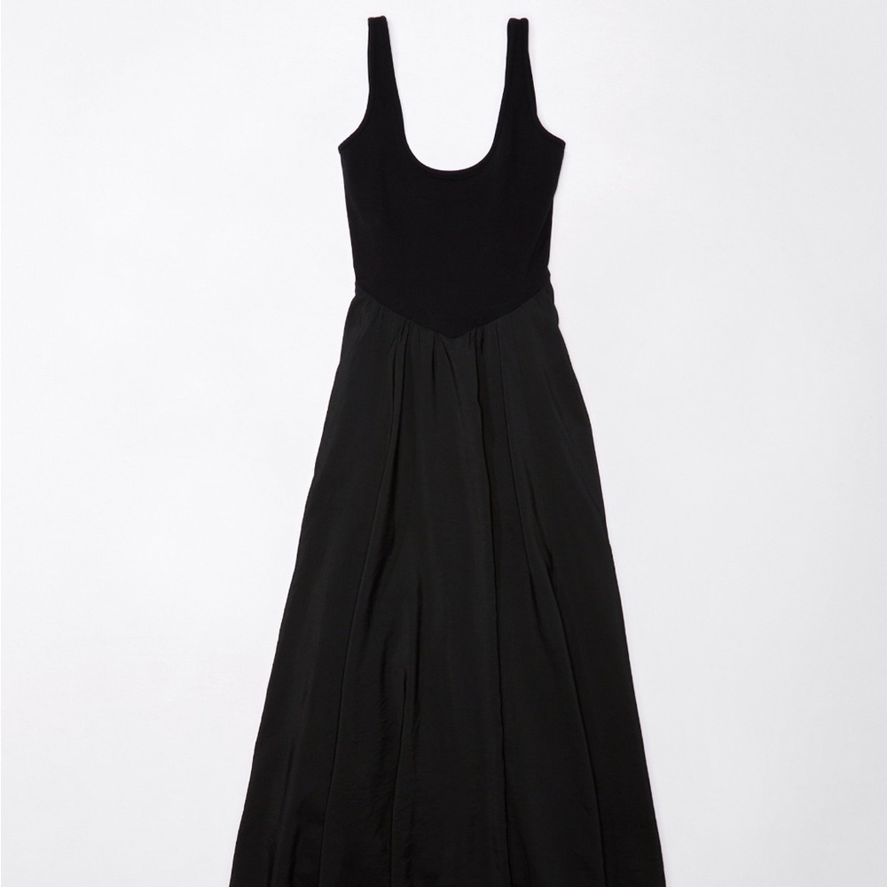Aerie Black Sleeveless Maxi Sundress